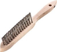 KehlnahtbüRste L.290Mm 0,35Mm Stahldraht Besatz-L.135Mm 3Rhg.12 Lessmann