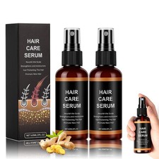 Huile de Romarin et Ricin Bio Croissance Cheveux, Spray Nourrissant Sans Rinç...