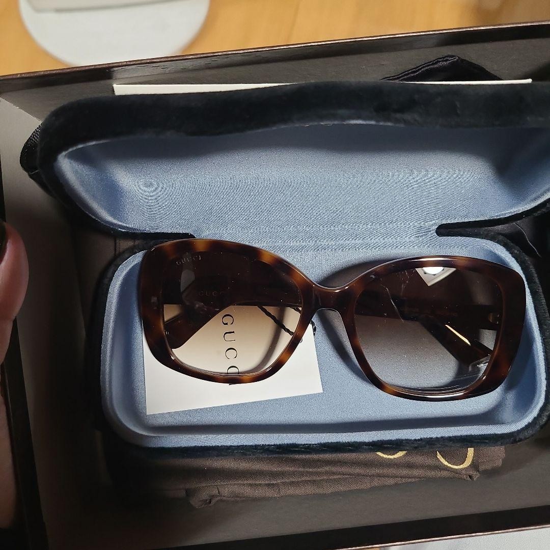 GUCCI Tortoise Shell Sunglasses Brown Rectangular… - image 1