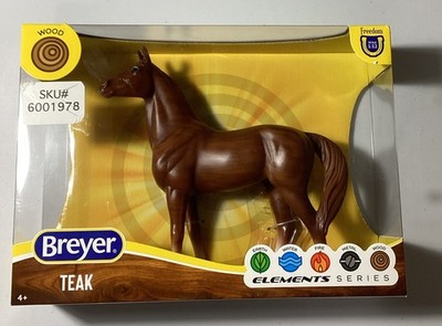 NIB Breyer Retired Wood Teak Element  Thoroughbred brown horse