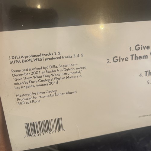 J Dilla - Give Them What They Want Vinyl 12 Inch Single Hip Hop RAP Sealed NEW - Picture 7 of 10