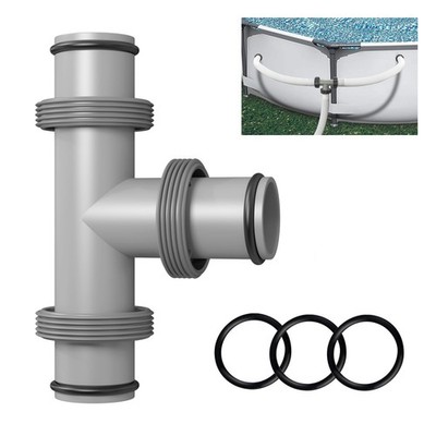 Aowalen Pool Hose Connector, 1.5'' to T-Joint T Joint, Gray 