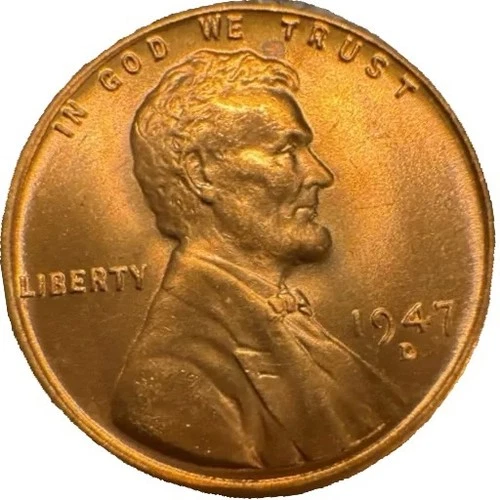 1947 D Lincoln Wheat Cent Penny BU MS RED