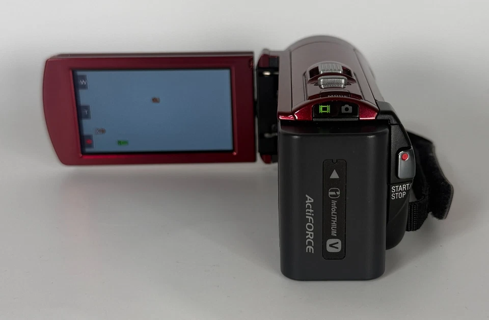 Sony HDR CX115 Full HD Camcorder Handycam - 25x optischer Zoom rot  [SEHR GUT] - Bild 2 von 4