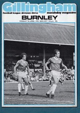 07/04/1981 - GILLINGHAM v BURNLEY - LEAGUE DIVISION 3 - 1980/1981 SEASON
