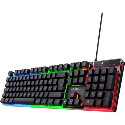 Trust GXT 835 Azor Gaming Tastatur QWERTZ RGB Beleuchtung Anti-Ghosting NEU