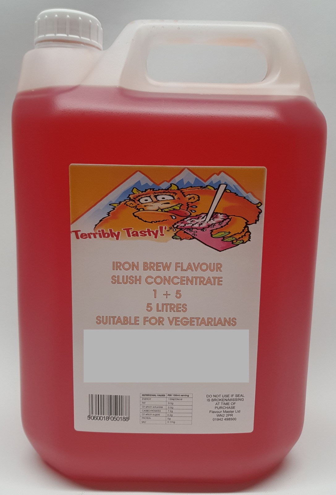 Iron Brew Slush SLUSH SYRUP 4x5 LTR Terribly Tasty