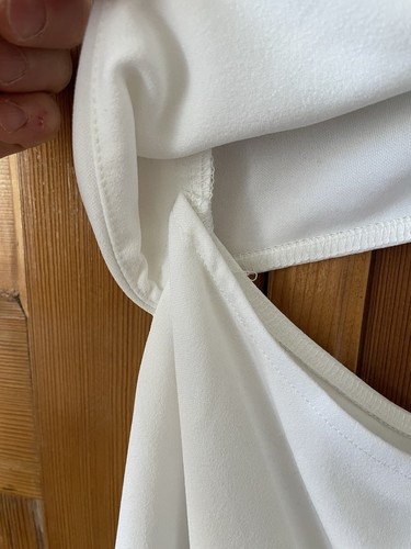 STRADIVARIUS Langer Jumpsuit weiß Damen Gr. M (DE) NEU asymmetrisch - Bild 2 von 8