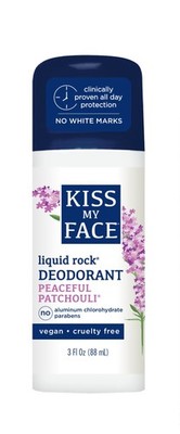 Kiss My Face Liquid Rock  Roll-on Deodorant, Patchouli, 3 FL OZ