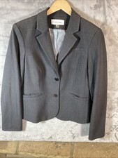 Calvin Klein Women s Career 2 Button Lined Gray Blazer Size 8