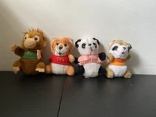 1980 7” Shirt Tales Plush Lot Of 4 Bogey, Tyg, Pammy & Rick