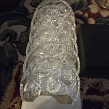 Vintage Star Cut Glass Anchor Hocking Coasters Set Of 6