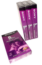 Sony Premium Grade T160 VHS Blank Video Tapes Lot of 4 New Sealed 8 Hour EP 327m