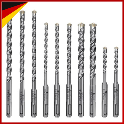 Bohrer-Set 10 tlg SDS-Plus Steinbohrer Hammerbohrer Ø 5-12 mm für Bohrhammer