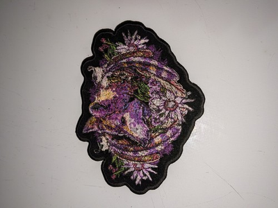 #ad Embroidered Patch Purple Wolf Head $15.00