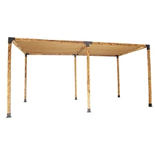 NNEDSZ Roof Pergola Gazebo Shed Matte Black Steel Brackets and Coffee Screen DIY