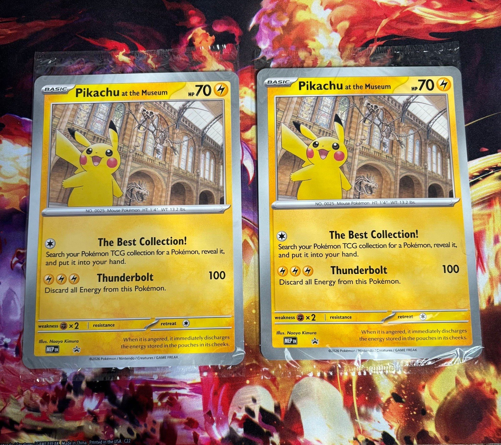 Pikachu At The Museum Jumbo Promo Pokemon Card English Sealed X2