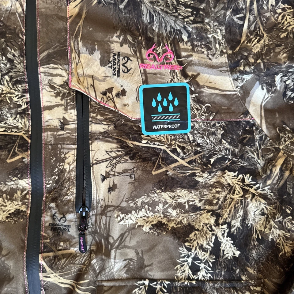 Realtree Lightweight Scent Factor Ladies 2XL Hooded Jacket MAX-1 XT Pink LogoNWT - Image 3 of 4