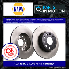 Image of 2x Brake Discs Pair Solid Rear 272mm NBD5377 NAPA Set 5Q0615601D 1K0615601AA New