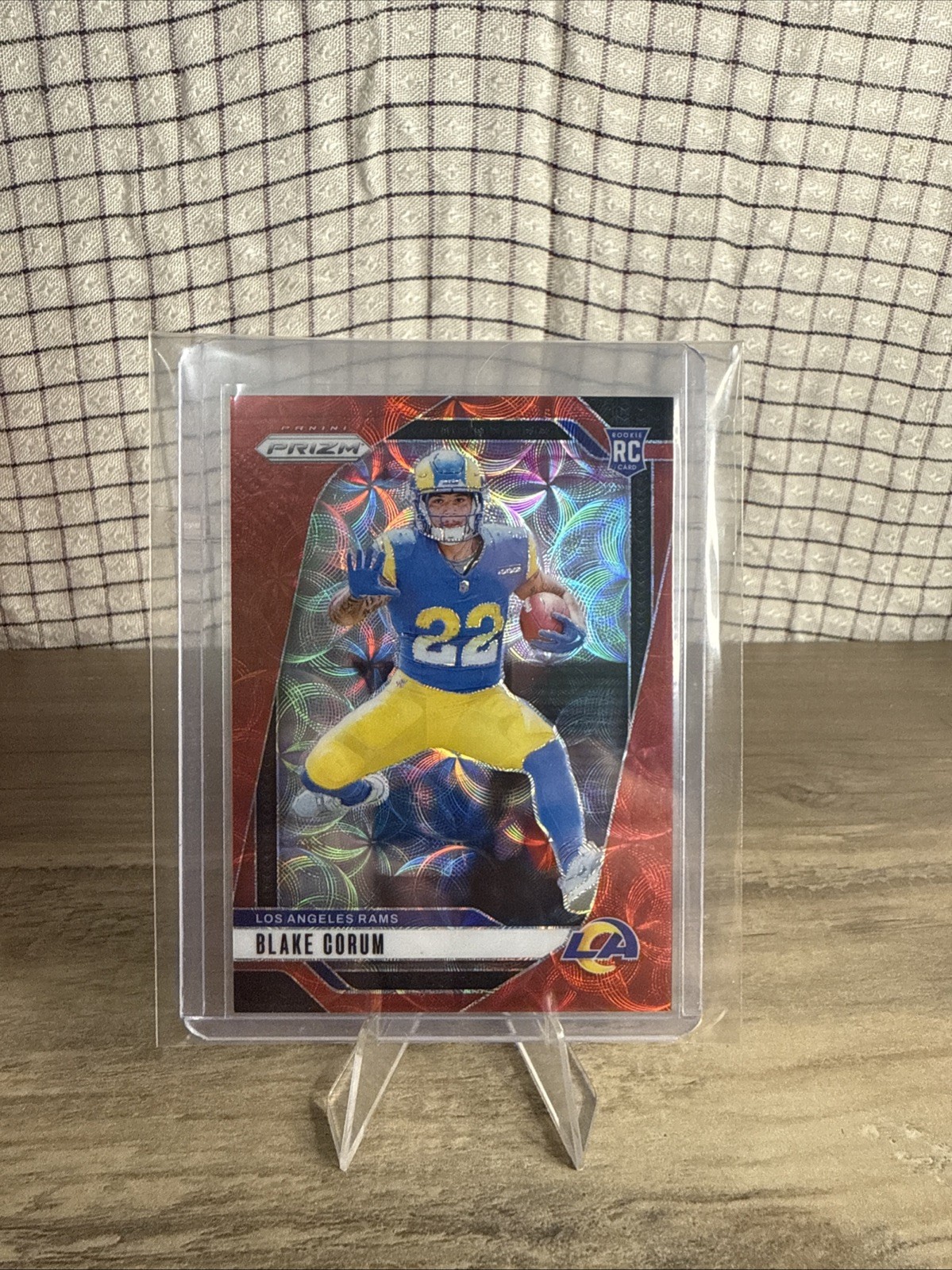 2024 Panini Prizm Rookies Blake Corum #308 Red Scope /20 Rookie RC Rams