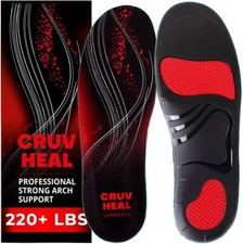 220 lbs Plantar Fasciitis High Arch Support Insoles Men Women - Orthotic Sho...