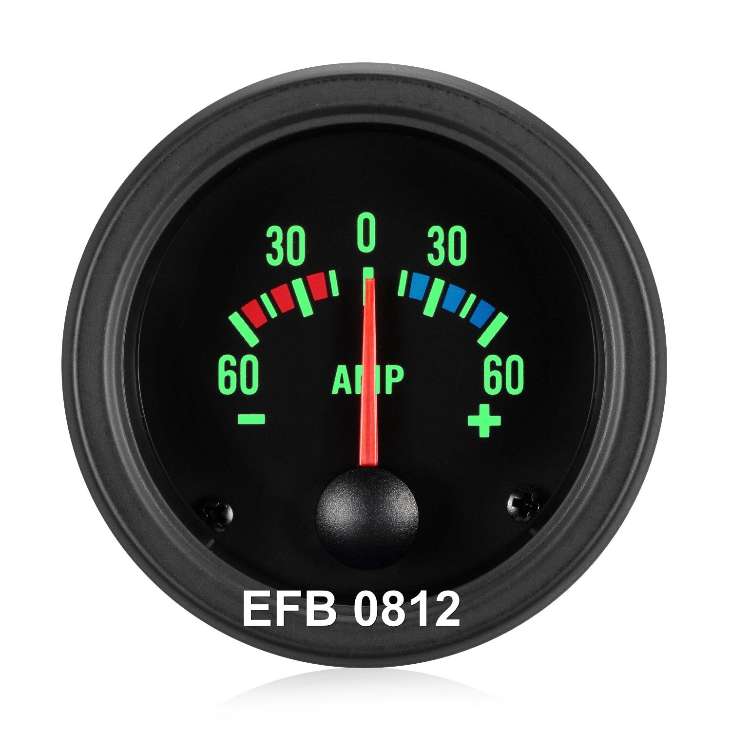 52mm Green Traditional Black Face Clear Lens  Ammeter AMP Gauge