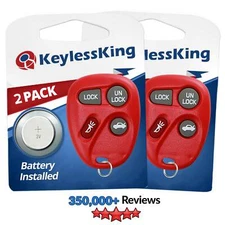 2x Keyless Entry Remote Car Key Fob Control for KOBLEAR1XT 10443537 Red