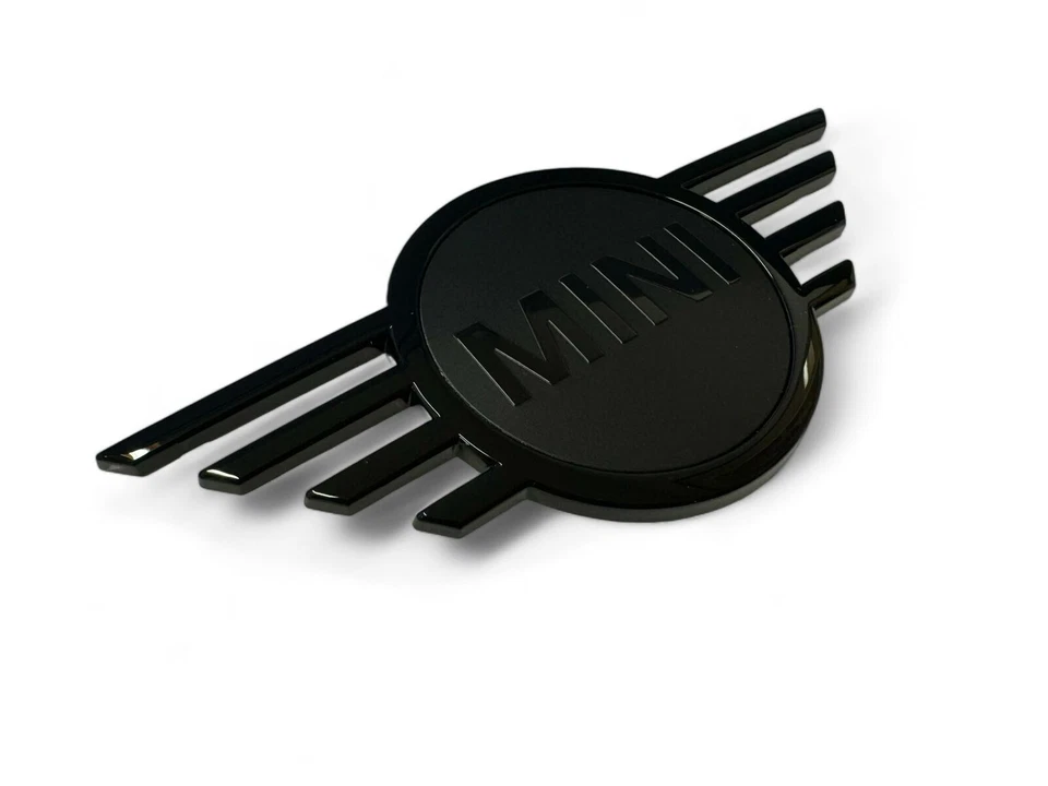 Mini Cooper capó delantero emblema negro brillante y mate OE 51149880863 F56 F57 Foto 3 de 4