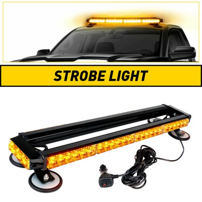 26'' Amber Double Side 54LED Emergency Light Bar Rooftop Strobe Warning Lamp EAW