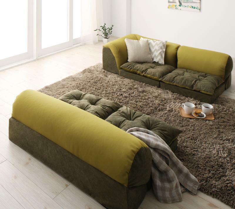 floor bean bag sofa kotatsu corner 1P 75x50x34cm 2P 100x75x34cm fitting