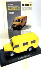 Atlas Modellauto IFA Horch H 3 A Deutsche Post mit Daten Blatt ohne OVP 1:43 DDR