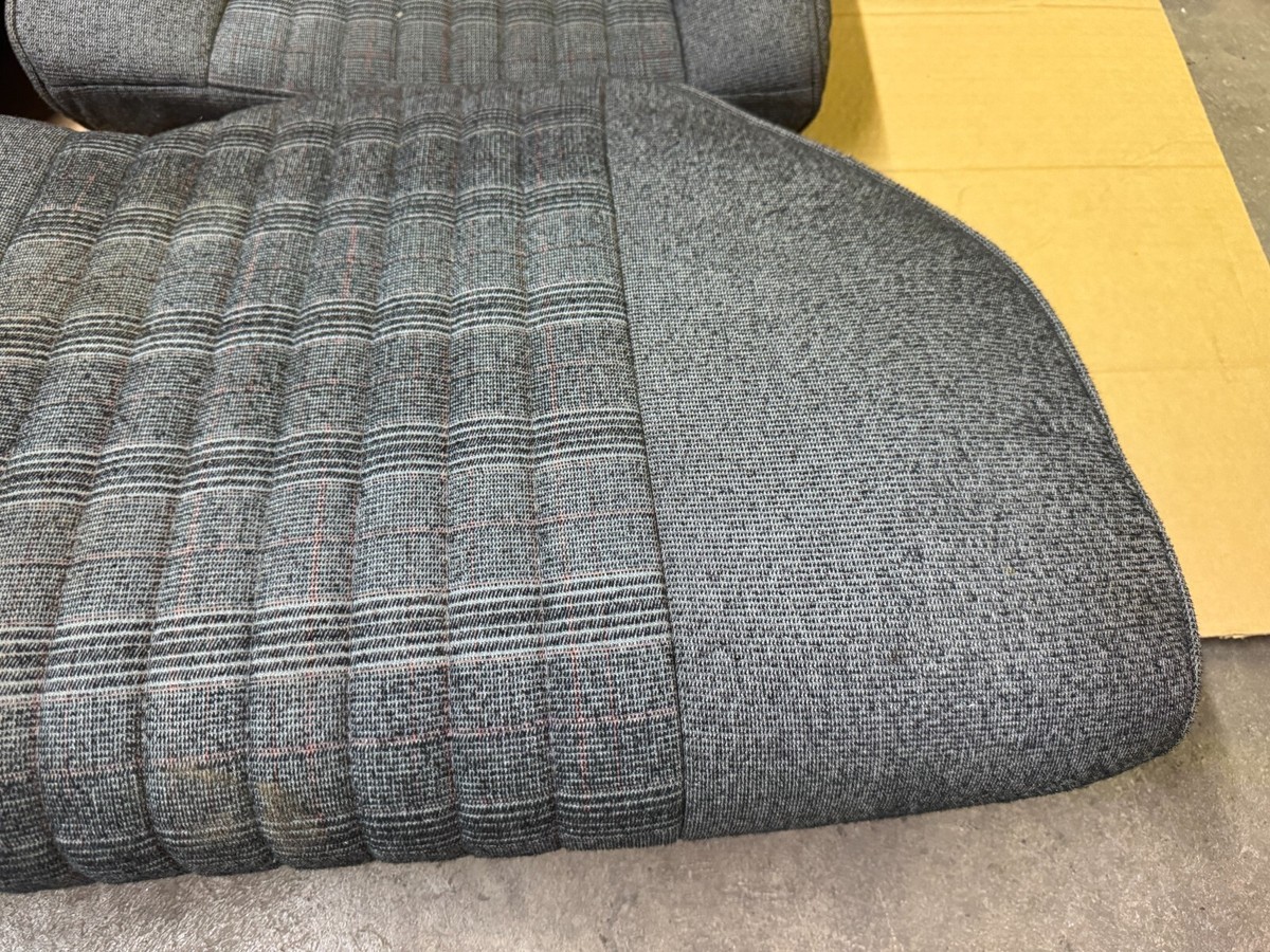 1987-1989 Ford Mustang Rear Seats Hatchback Smoke Gray Tweed Cloth