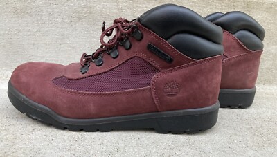 Timberland Field Boots - Port Burgundy  - Nubuck - Men's Size 6.5 - No Insoles