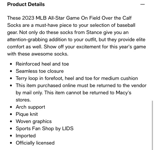 NWT Stance Socks X MLB All Star Games 2023 - Size: Large (9-13) - Picture 8 of 10