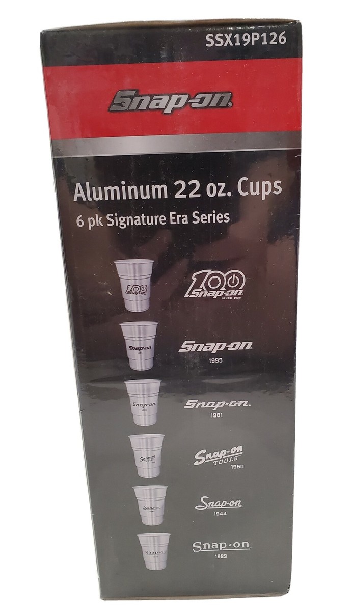 Snap On 6 pk Signature Era Series Aluminum 22 oz. Cups 1923