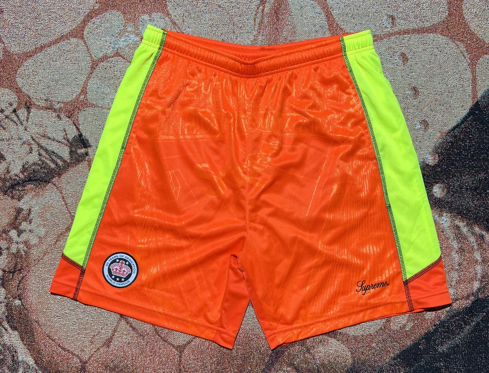 Short de football jacquard suprême orange taille S neuf
