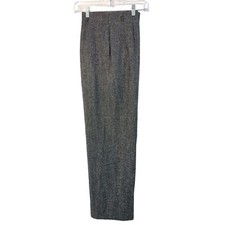 VTG Dana Buchman Women's Wool Tweed Pants Size 12 black HR Lined 7431 Relaxed
