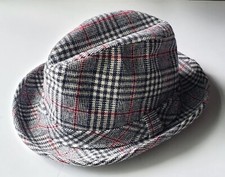 Vintage Royal Park Men's Fedora Style Plaid Pattern Hat Sz 7 1/8 Made in USA