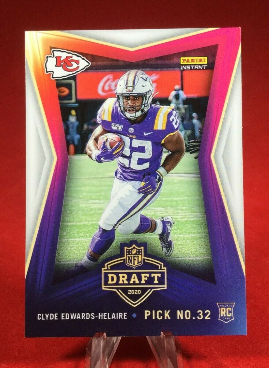 2020 Panini Instant NFL DRAFT NIGHT Exclusive RC CLYDE EDWARDS-HELAIRE CHIEFS
