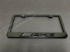 1x Blackamg 3d Emblem Black Stainless License Plate Frame Rust Frees.caps New