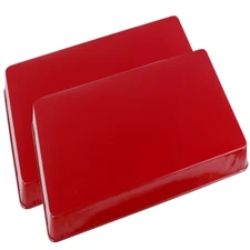 Calypso Basics, Tin Rectangular Burner Cover Set of 2, Red