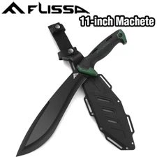 11'' Machete Stainless Steel Tactical Survival Machete Knife w/Molded Sheath