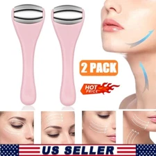 1/2x Stainless Steel Eye Ice Roller Mini Eye and Face Massager Handheld Skincare