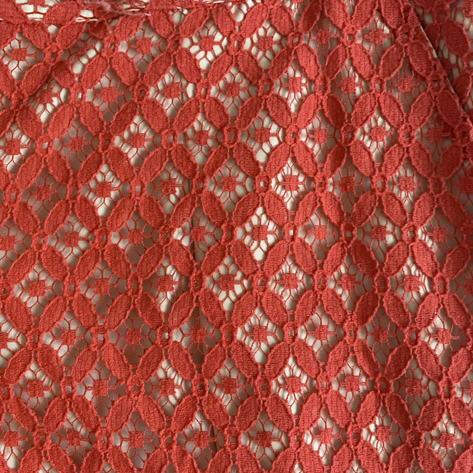 Pantalones Cortos Kensie Rojo Coral Encaje Forrados Talla 10 Nuevos con Etiquetas Foto 2 de 4