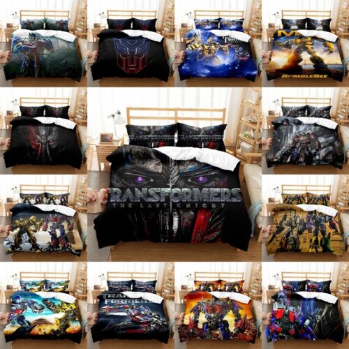 Transformers Bedding Set Quilt Duvet Cover Pillowcase Single Double Queen Gifts - Imagen 1 de 51