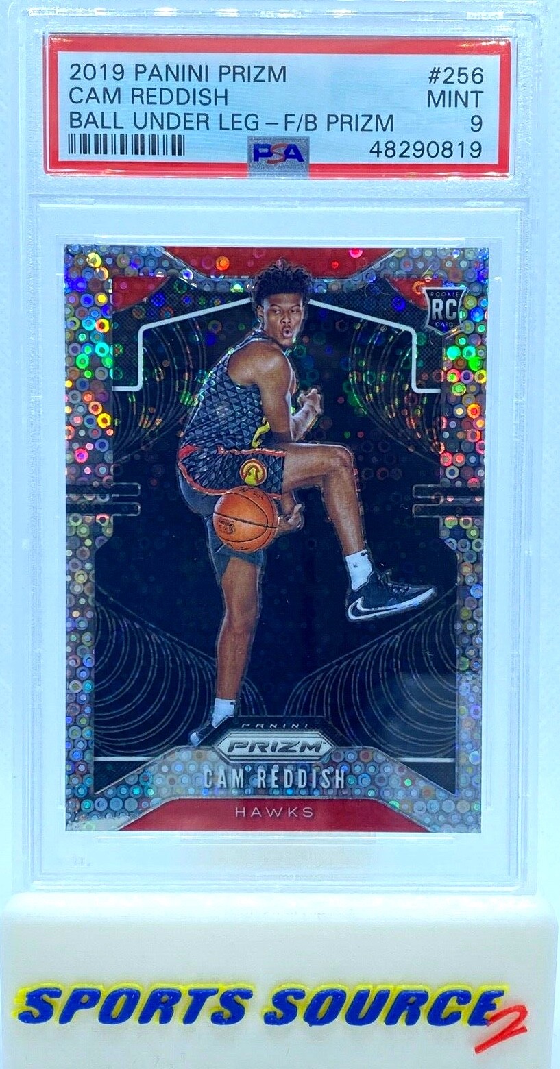 Cam Reddish 2019-20 Panini Prizm Ball Under Leg RC F/B Disco Prizm #256 PSA 9