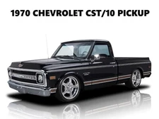 1970 Chevrolet CST/10 Pickup Truck NEW Metal Sign: Hot Rod Restoration in Black