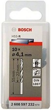 Image of Bosch HSS-R Stub Drill Bit 4.1mm Pack of 10 2608597232