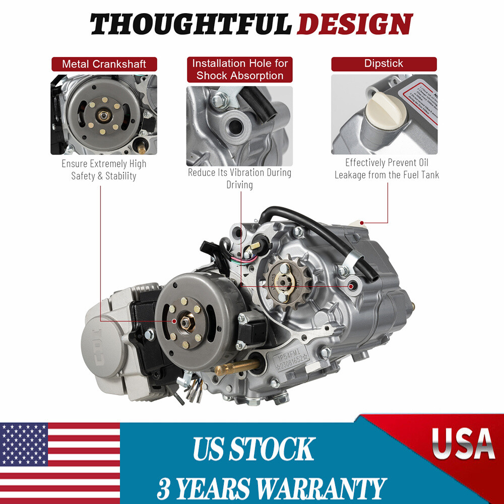 For Honda XR50 CRF50 4-Stroke Dirt Bike Engine Motor Complete Kit