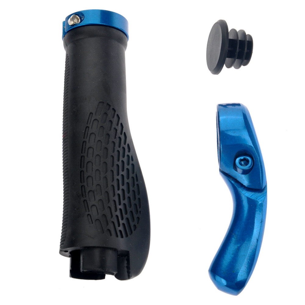 Blue Bike Handlebar End Horns Easy-to-install Grips Vibration-reducing